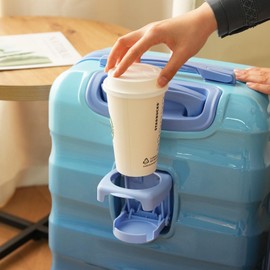 Merax Suitcase Set, Carry On Lightweight Glossy Hardshell Luggage with Cup Holder, Spinner Wheels, Gradient Blue, 20in