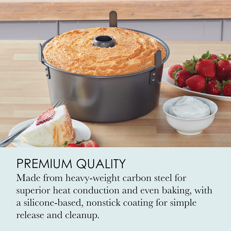 Chicago Metallic Angel Food Cake Pan with Cooling Feet, 2-Piece