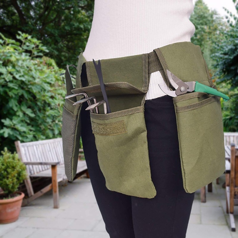 Gardening Tool Belt Bag - Canvas Waist Tool Apron Organizer
