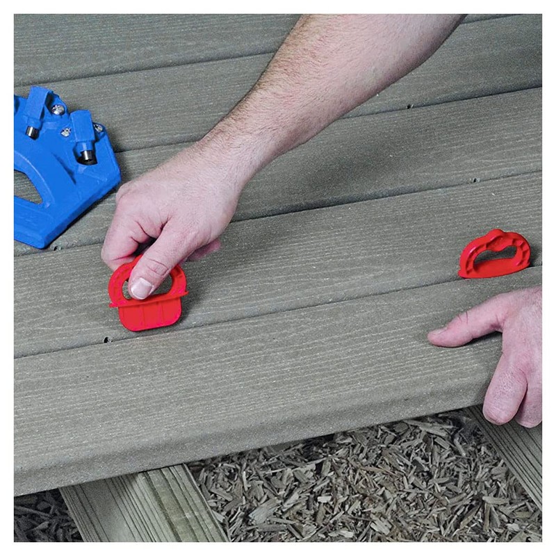 RLECS 6pcs Gap Deck Board Spacer Guide Red 1/4" Handheld