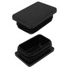 cyclingcolors 5 x Plastic Rectangular Pipe Plugs, Lamellar Plugs, Black