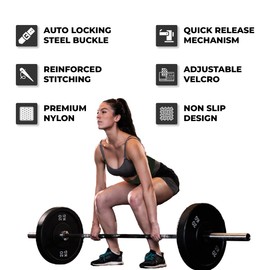 Quick Locking Weight Lifting Belt - Adjustable Lifting Belt for Powerlifting, Squat, Deadlift and Back Support, 4 inch Gym Belt for Men and Women… (Green, Extra Small)