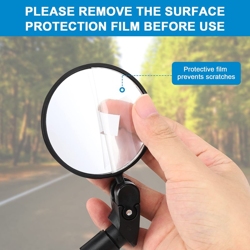 Accmor 2pcs Bike Mirror, Bar End Bicycle Riding Rearview Mirrors
