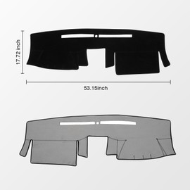 KUST Dashboard Cover for Nissan Frontier 2005-2021/Xterra 2005-2015/Pathfinder 2005-2012, 2009-2012 Suzuki Equato Non-Slip Car Interior Accessories Custom Fit Dash Mat Sunshade Windshield Glare Black