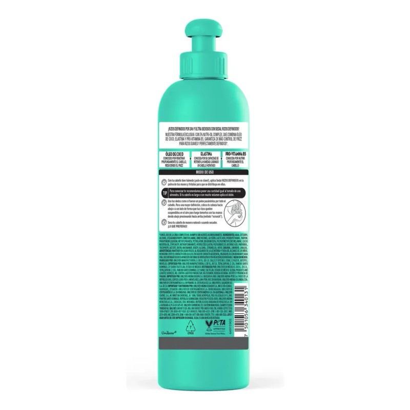 Crema Para Peinar Sedal Rizos Definidos Todo El Día 300ml