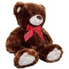 Anico 20" Holiday Honey Brown Bear with Plaid Ribbon