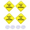4 Pieces Baby In Car Signs, Car Warning Signs With