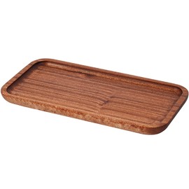 WUBOECE 9.84in Wooden Vanity Tray, Bathroom Tray Countertop Organizer Tray for Candle Perfume Soap Dispenser Jewelry Keys