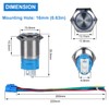 DMWD 16MM Two Colors LED Metal Latching Push Button Switch