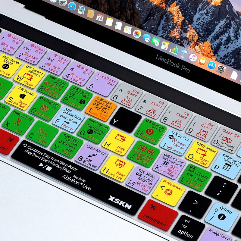 XSKN Ableton Live English Shortcut Silicone Keyboard Skin Cover for