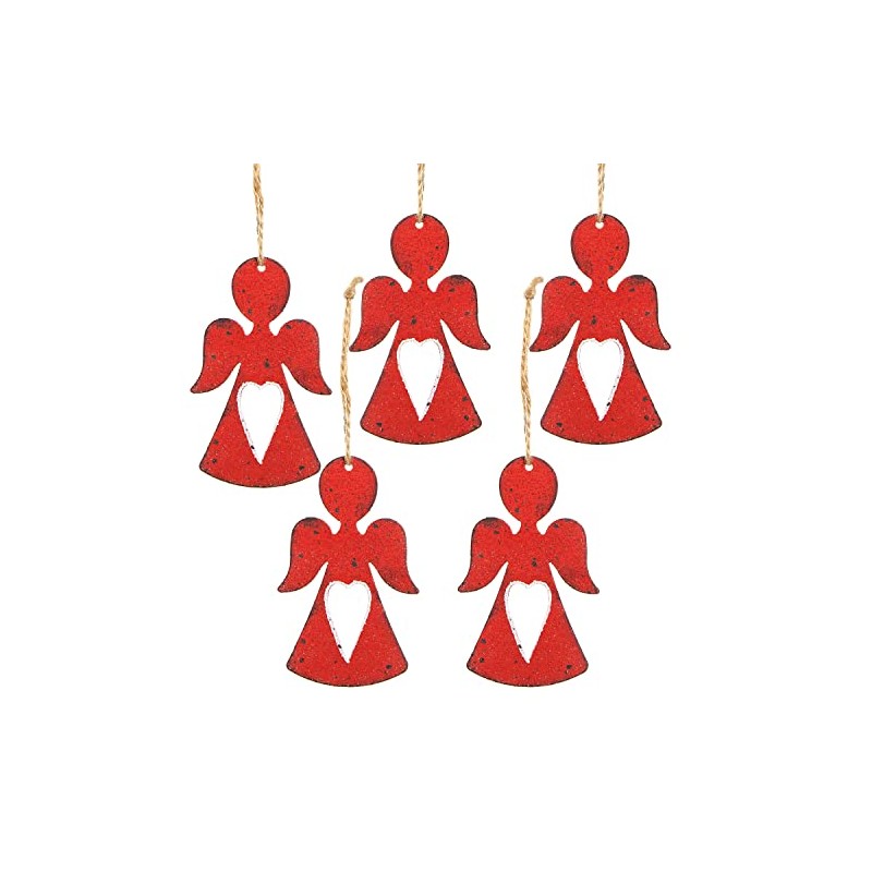 Logbuch-Verlag 4 Angels with String Christmas Angel Pendants 8 cm