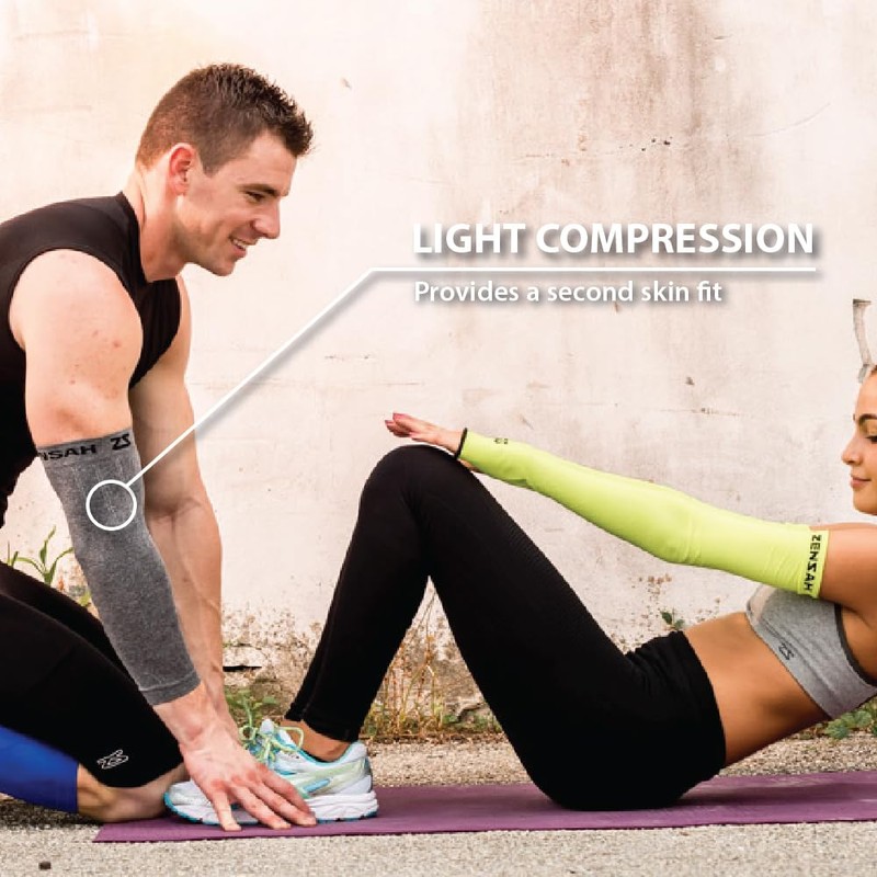 Zensah Compression Arm Sleeves,Navy,Large/X-Large