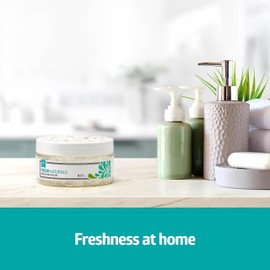 Medline Naturally Fresh Odor Eliminator Gel Beads, Neutral Scent with Eucalyptus & Clove, Air Freshener for Home, 8 oz. Jar, Pack of 12