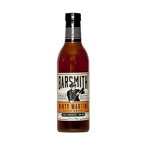 Barsmith Bar Essentials Dirty Martini Mix with Freshly Pressed Olives, Rich and Salty Flavor, 12.7-oz. Bottle, Pack of 1