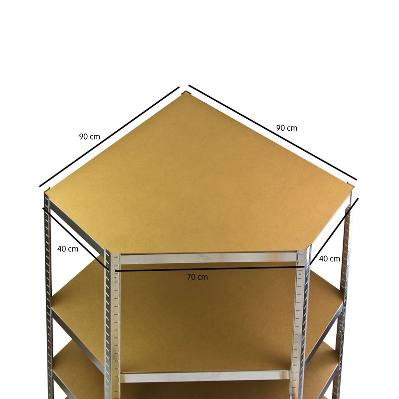 DER875 Corner Shelving Unit Storage Shelf Cellar Shelf Workshop Shelving