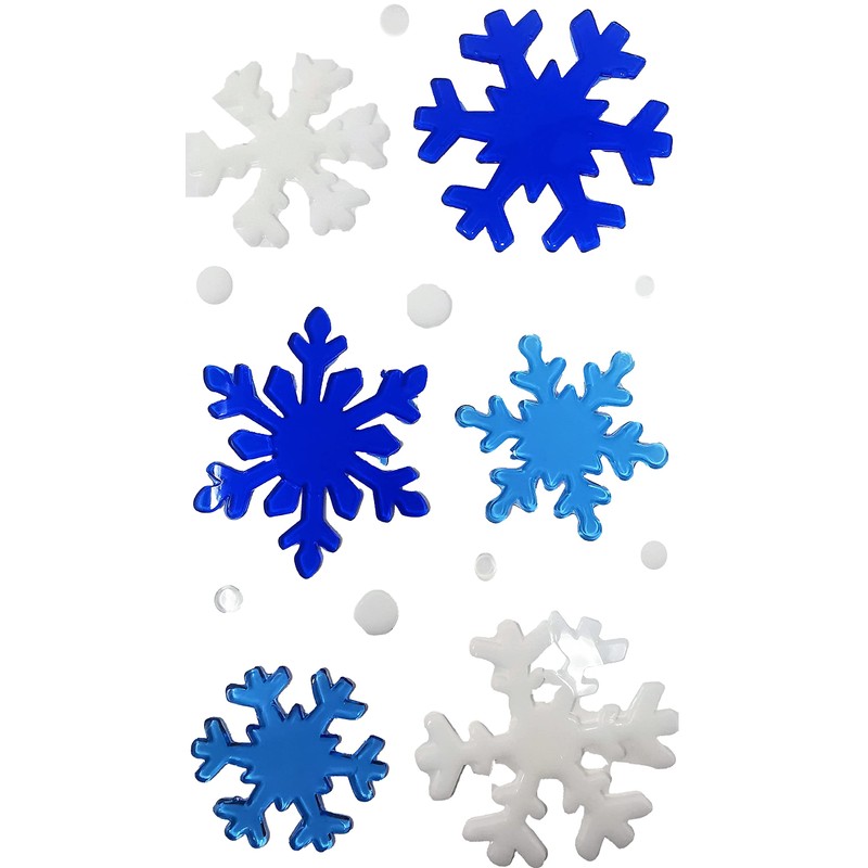 Christmas Window Stickers, 6 Sheets, Christmas Gel Clings - Decorations