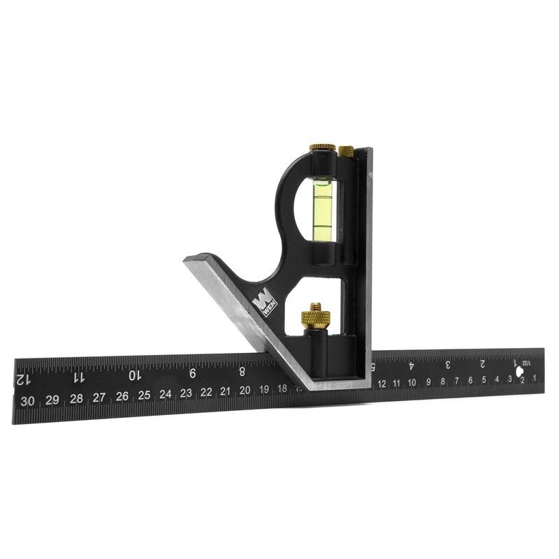 WEN ME144L 12-Inch Aluminum Combination Square with Bubble Level