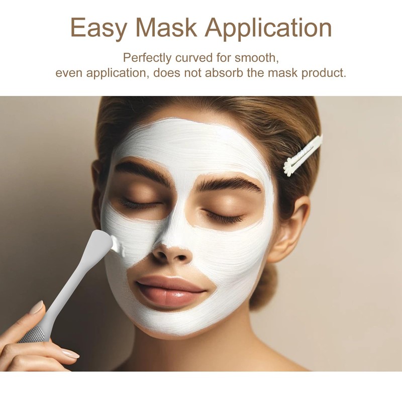 Jaasuee Silicone Face Mask Applicator: 2-Pack Facial Brushes for Mud,