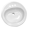 Bootz Industries 021-2437-00 Bathroom Sink, Round, Steel, 19", White