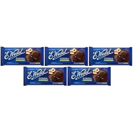 E.Wedel Chocolate (5 - PACK, Dark with Pieces of Hazelnuts)