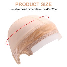 QIYUDA Silicone Wig Grip Cap for Women Non Slip, Adjustable Velvet Wig Grip Band(Beige)