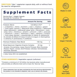 Probióticos Newrhythm 30 Cápsulas Digestión Y Energía