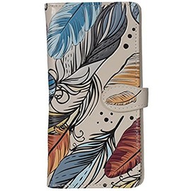 Shag Wear Women's Premium Vegan Clutch Cardholder Zipper Wallet Purse with Pretty Animal Designs, Feather Pattern (Cream), Small, Travel Wallet