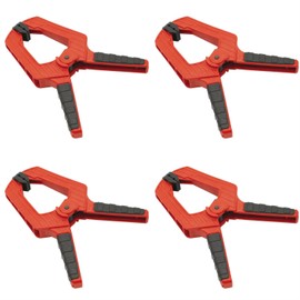 Spring Clamp Multifunction – Set of 4 – Spring Clamps with High Span – Clamping Clamps with High Clamping Force and Rubberised Handles – Glue Clamps (75 mm)