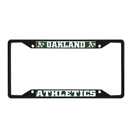 Fan Mats 31315: Oakland Athletics Metal License Plate Frame Black Finish