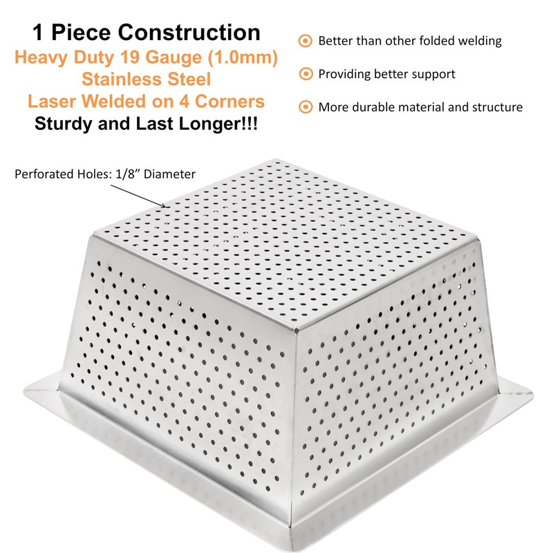 Leyso Stainless Steel Floor Sink Top Hang Basket Strainer Sink