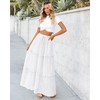 BTFBM Women 2025 Spring Color Long Skirts Casual Elastic High