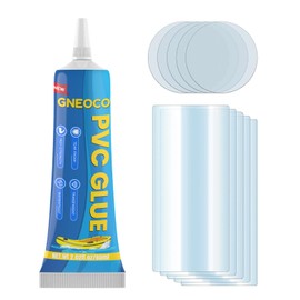 GNEOCO Air Mattress Patch Kit 60ML, Waterproof Inflatable Patch Repair Kit for Swimming Ring, Air Mattress, Bounce House, Hot Tub, Inflatables, Tent, Great PVC Glue