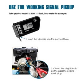 Runleader TS016 Alligator Clip Assembly for Hour Meter Tachometer Work Signal Recording