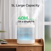 Homvana Humidifier, Super Easy to Clean 5L Top Fill Auto