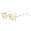 meSmart Ladyram Vintage Square Men's Women's Metal Frame Sunglasses Stylish