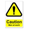 Caution Men At Work Warning Stickers x2 – Peel and