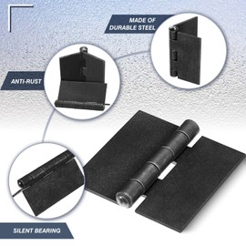 Therwen 8 Pack 3" Weld Hinges Heavy Duty 12 Ga Steel Butt Hinge Corrosion and Rust Resistant Long Lasting Trailer Gate Hinge for Heavy Gates Doors