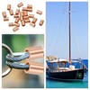 sourcing map 1/16"(1mm) Wire Rope Stop Sleeve, Copper Crimping Loops