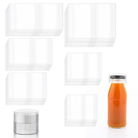 Tanstic 1200Pcs PVC Clear Perforated Shrink Band for Jars, 6 Sizes Heat Shrink Wrap Bands Shrink Seal Bands for Bottles Jars Seal (200Pcs of Each Size)