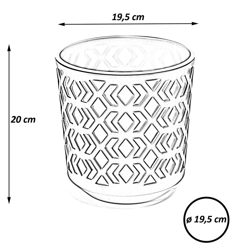 Tymar Flower Pot, Set of 2, Round Shape, Planter (Black/Gold,