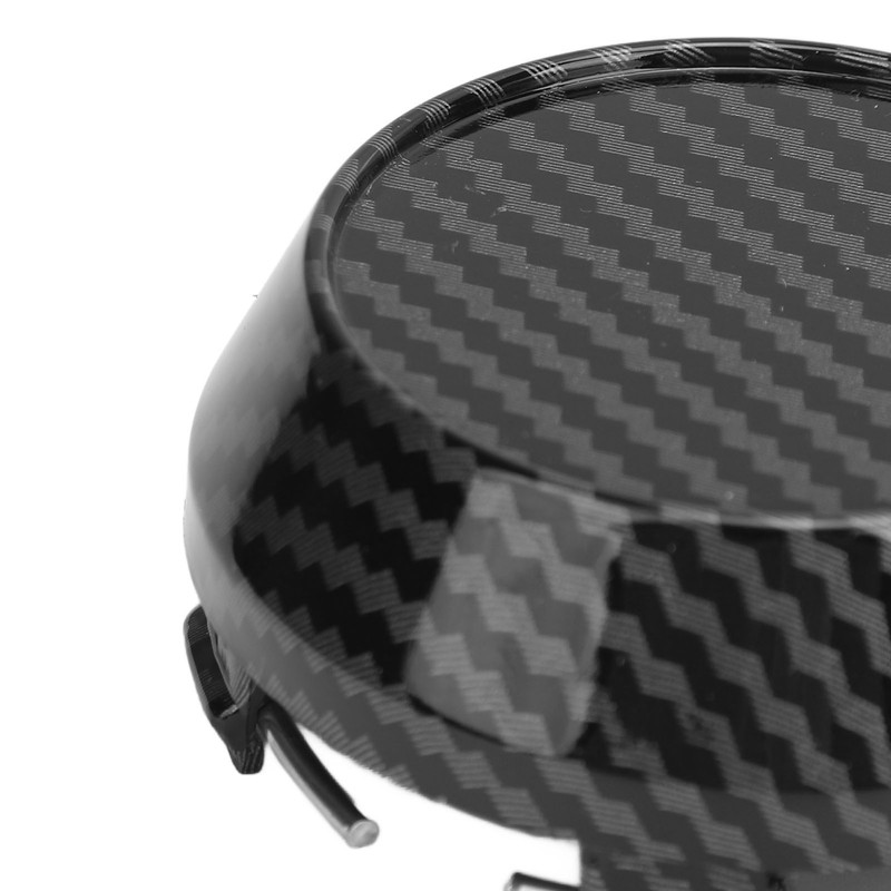4 Pcs 60mm Wheel Center Caps Carbon Fiber Style Tyre