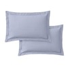 Bianca 200 Thread Count Cotton Percale Oxford Pillowcase Pair Lavender