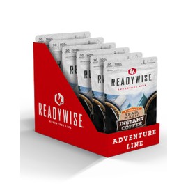 ReadyWise Adventure Line - Trail Magic Instant Coffee Packets, Freeze Dried Coffee, Survival Food for Backpacking Meals, Camping Essentials & Prepping Supplies, up to 15 Year Shelf Life, 6 Pouches