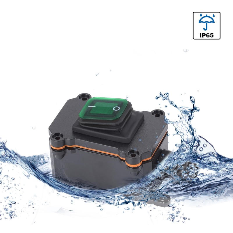 IP65 Waterproof Inline Cord Switch, Outdoor ON/Off Toggle Switch DPST