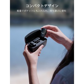 FIFINE M9 Wireless Microphone, Pin Microphone, 6 Hours of Continuous Use, Noise Canceling, 2 People Simultaneous Use, Storage and Charging Case, Automatic Pairing, 166.3 ft (50 m) Transmission