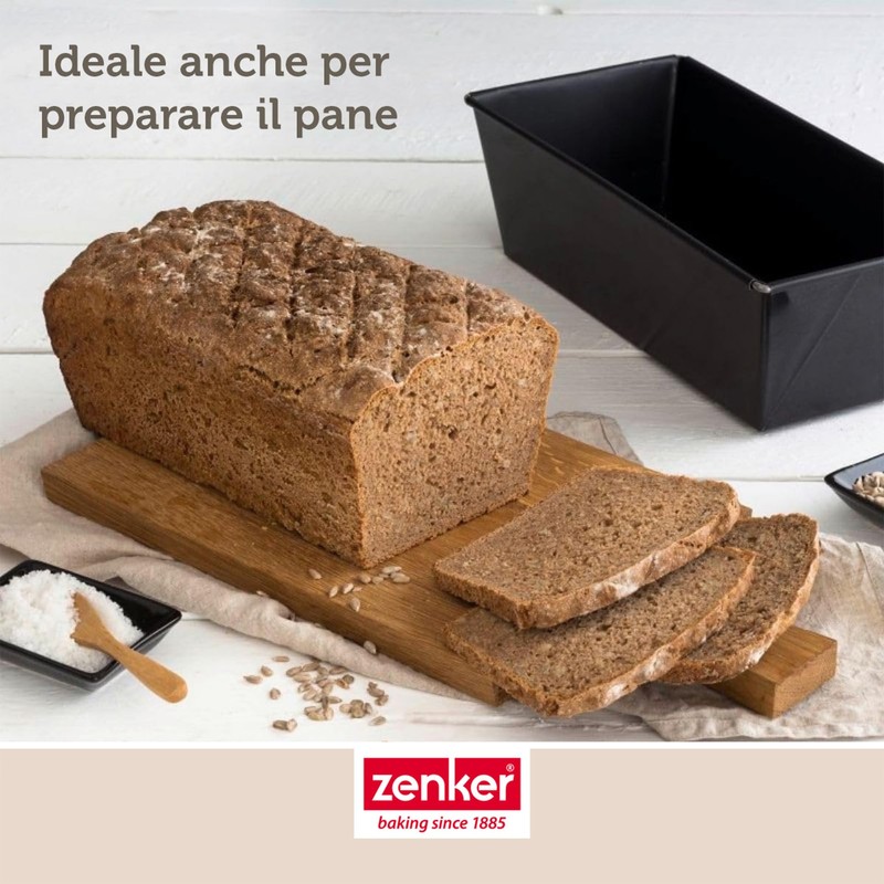 Zenker - Stampo per cassetta, 25 cm, colore: Nero