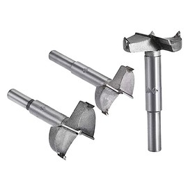 MACHSWON 3 PCS Forstner Drill Bits Tungsten Carbide Wood Hole Saw Opener Drill Bit 40mm+42mm+45mm Woodworking Drilling Boring Bit Cutter