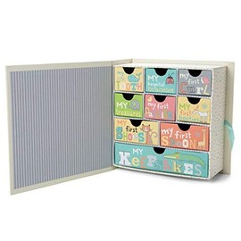 Baby Milestone Keepsake Storage Box: Track Treasured Memories - A is for Adorable