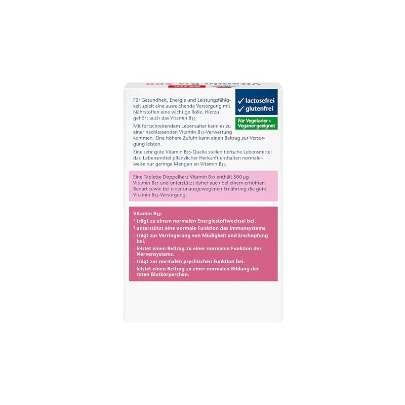 Doppelherz Vitamin B12 500 | High dose with 500 μg