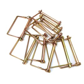 10 Pack Heavy Duty Coupler Pin 1/4",Trailer Coupler Pin,PTO Shaft Locking Pin Set,Trailer Hitch Locking Pin, Lawn Mower Hitch Pin Quick Release Wire Lock Pin